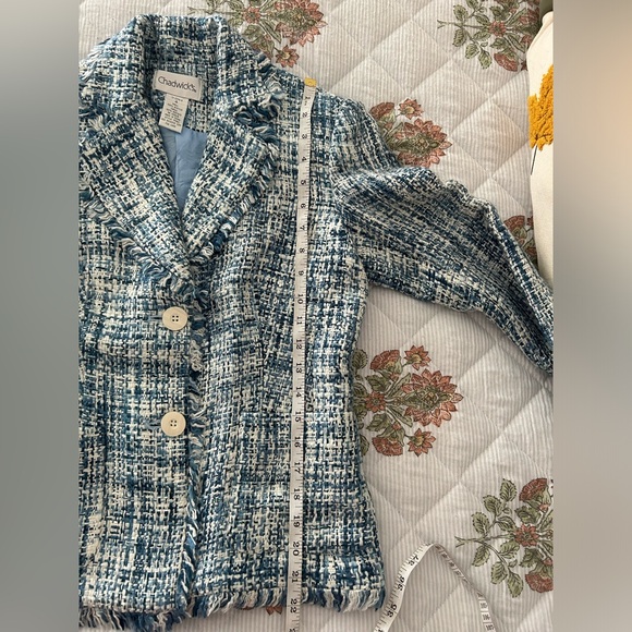 Chadwicks Navy and White Tweed Blazer - Picture 15 of 16